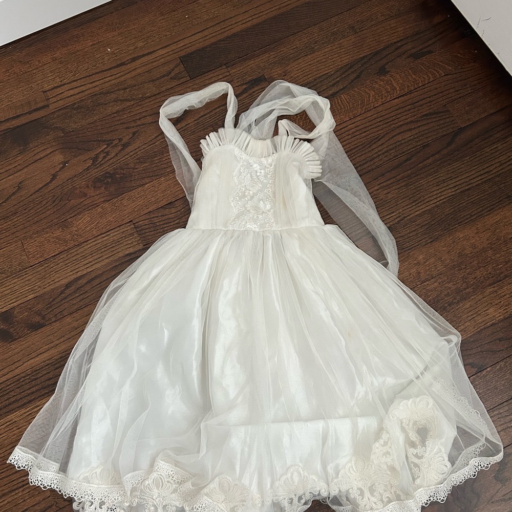 Dollcake White Formal Kids Dress